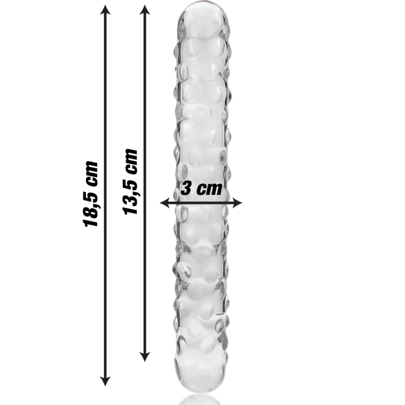 Glassdildo Modell 15 (18,5 cm x 3 cm)