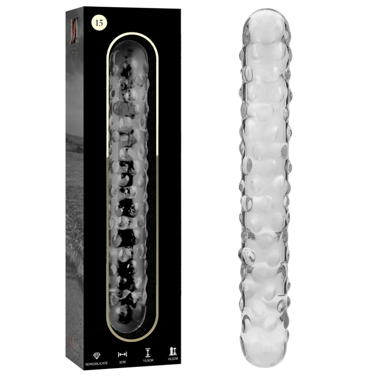 Glassdildo Modell 15 (18,5 cm x 3 cm)